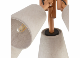 TK Lighting Stropní svítidlo Vaio 575 5x15W E27 černé/dřevěné