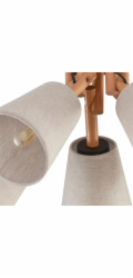 TK Lighting Stropní svítidlo Vaio 575 5x15W E27 černé/dřevěné
