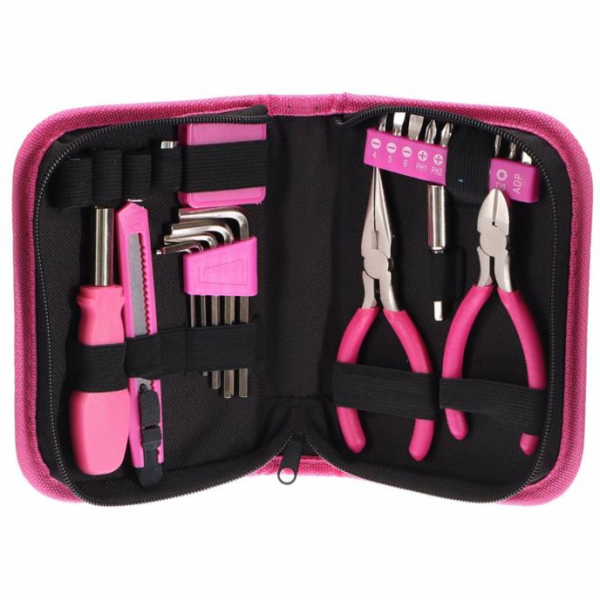 SIXTOL SX3019 HOME PINK 26 Sada nářadí