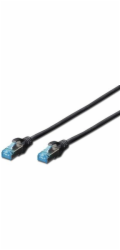 Digitus CAT 5e SF-UTP patch cable, PVC AWG 26/7, length 0.5 m, color black
