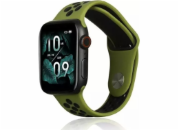 Beline Sport silikonový řemínek pro chytré hodinky pro Apple Watch 42/44/45/49 mm zeleno-černý zelený/černý