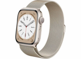 Crong Crong Milano Steel – řemínek z nerezové oceli pro Apple Watch 38/40/41 mm (šampaňské)