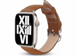 Crong Crong Noble Band - Řemínek z přírodní kůže pro Apple Watch 42/44/45/49 mm (Mokka)