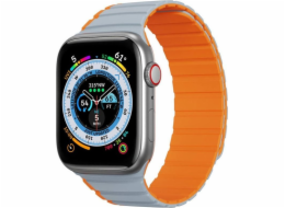 DUXDUCIS Dux Ducis Strap (LD verze) Apple Watch 4/5/6/7/SE/8 40/41mm šedo-oranžový magnetický řemínek