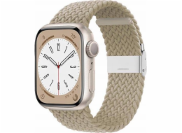 Crong Crong Wave Band - Pletený řemínek pro Apple Watch 38/40/41 mm (kamenně béžový)