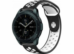 Beline  řemínek k hodinkám 20mm Sport silikonová černá a bílá černo/bílá krabička