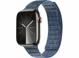 Crong  Melange – magnetický řemínek pro Apple Watch 42/44/45/49 mm (modrá melanž)