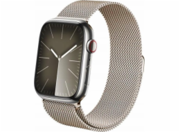 Crong Crong Milano Steel – nerezový řemínek pro Apple Watch 42/44/45/49 mm (šampaňský)