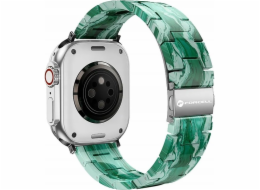 ForCell Řemínek FORCELL F-DESIGN FA04 z mramorové pryskyřice pro APPLE Watch 42 / 44 / 45 / 49 mm zelený