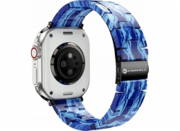 ForCell Řemínek FORCELL F-DESIGN FA04 z mramorové pryskyřice pro APPLE Watch 42 / 44 / 45 / 49 mm modrý