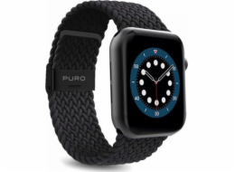 Puro PURO Loop Band Apple Watch 42/44 mm pletený řemínek (černý)