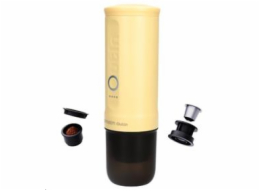 BUYDEEM Přenosné espresso  Outin Nano - jemně žlutá, 80 ml, 20 bar, 92°C ohřátí vody, mletá káva nebo kapsle 
