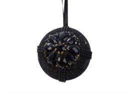 DECORIS Plastová vánoční hračka 740030, černá, 8 cm