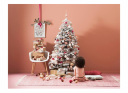 KAEMINGK Skleněná ozdoba na vánoční stromeček DECORIS 113539, 26 cm, růžová