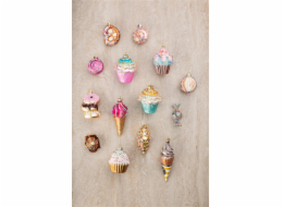 CHRISTMAS_TO Vánoční hračky na stromeček Christmas Touch Cupcake, 9 cm