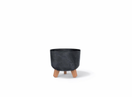 PROSPERPLAST Květináč Gracia, plast, O 38 cm, šedý