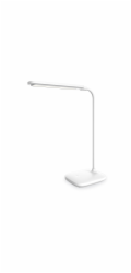 Platinet PDL6728 stolní LED lampa 5W stmívatelná, integrovaná baterie 2400mAh, USB port, bílá