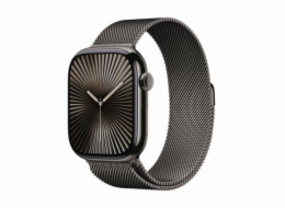 Apple Hodinky řady 10 GPS + Cellular, 46mm břidlicově titanové pouzdro s břidlicově titanovým milánským náramkem – velikost S/M