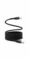 STATIK Statik MagStack Pro USB kabel - USB-C - USB-C 2m kabel, nylonový opletený, magneticky vinutý (černý)