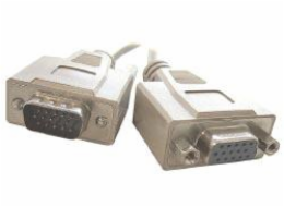 Kábel CABLEXPERT predlž mon 15M/15F VGA 3m tienený extra, ferrity, BLACK