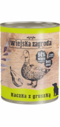 WIEJSKA ZAGRODA Duck with pear - vlhké krmivo pro psy - 800g