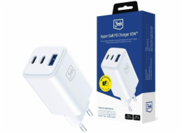 3MK Nabíječka Hyper GaN 65W 1xUSB-A 2xUSB-C PD QC4+ bílá