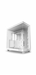 NZXT skříň H6 Flow dvoukomorová / MidT / 3x120mm fan / 2xUSB 3.2 / USB-C / prosklená bočnice i čelo / bílá
