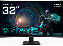 GIGABYTE LCD GS32QCA GAMING Monitor 32" QHD 2560x1440, VA 1500R, 180Hz, 2xHDMI, DP