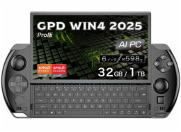 Laptop GPD Win 4 2025 GPD06-W4884032001 Ryzen 7 8840U/6" FHD Touchscreen/32GB/SSD 1TB/BT/BLKB/FPR/AMD Radeon 780M 8GB/Win 11 Black