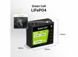 Green Cell LFPGC12V20AH baterie do UPS Lithium-železo-fosfátová (LiFePo4) 12,8 V 20 Ah