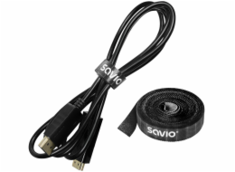 Savio Organizér kabelů, páska, suchý zip, šířka 14 mm, 5 m OC-06