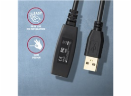 AXAGON Aktivní prodlužovací/zesilovací kabel ADR-207 USB 2.0 AM -> AF 7,5 m