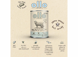 OLLO Puppy Umami Hovězí a Zelené Dršťky s Kachními Játry - mokré krmivo pro psy - 850g
