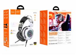 Hoco W110 Resource Herní náhlavní souprava drátová USB+ Jack 3,5 In-Ear Bílá