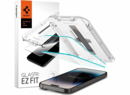 Spigen Tvrzené sklo GLAS.TR „EZ FIT“ pro iPhone 14 Pro, 2 ks, průhledné