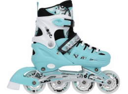 Nils Extreme Kolečkové brusle NH10905 s vyměnitelným běžcem, nastavitelné, mátová, velikost 31-34