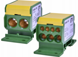 Etipo Rozvodný blok 192A (2x4-70mm2/3x2,5-25mm2+4x2,5-16mm2) EDBM-7/PE ETI Polam 001102424 žlutozelený