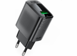 Acefast Nabíječka A90 síťová nabíječka GaN USB-A QC 18W - černá