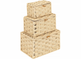 Atmosphera Tkané úložné boxy ELIO, 3 nádoby různých velikostí