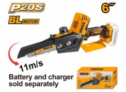 Ingco CGSLI2068 aku řetězová pila mini bez baterie a nabíječky