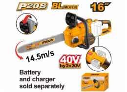 Ingco CGSLI40168 aku řetězová pila bez baterie a nabíječky