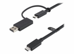 StarTech Kabel USB-A + USB-C - USB-C 1m černý (USBCCADP)