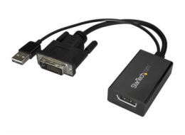 StarTech DVI-D – DisplayPort + USB-A AV adaptér černý (DVI2DP2)