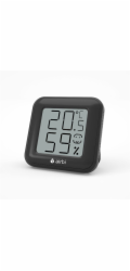 Airbi pokojový teploměr a vlhkoměr SMILE - černý