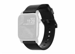 Nomad kožený řemínek pro Apple Watch 44-49mm - Modern Black/Black Hardware