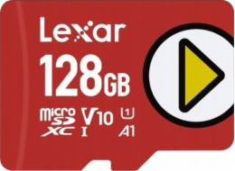 Lexar Paměťová karta PLAY MicroSDXC 128 GB třída 10 UHS-I/U1 A1 V10 (LMSPLAY128G-BNSNG)