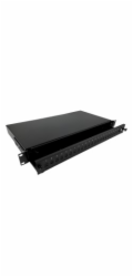 Patch panel 24xSC sim 1U černý