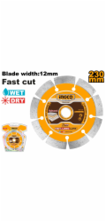 Ingco DMD0123013 Kotouč řezný diamantový 230mm