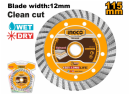 Ingco DMD031151 Kotouč řezný, diamantový lamelový 115x1