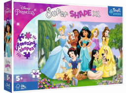 Trefl Puzzle 104 dílků XL Super Shape Princezny v zahradě, Disney princezny